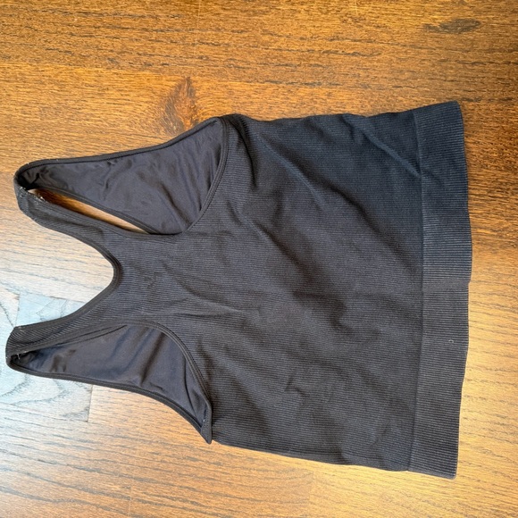 Black Ribbed Tank Top - Picture 2 of 3